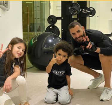Nafissa Benzema's brother Karim Benzema with his kids Ibrahim and Melia Benzema